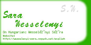 sara wesselenyi business card